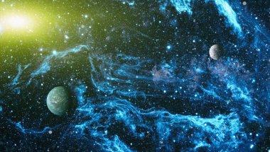 Evren kavramı arka plan. Nasa tarafından döşenmiş bu görüntü unsurları