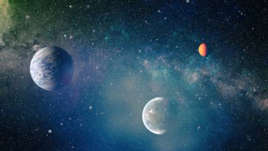 Evren kavramı arka plan. Nasa tarafından döşenmiş bu görüntü unsurları