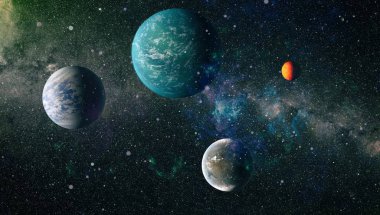 Evren kavramı arka plan. Nasa tarafından döşenmiş bu görüntü unsurları