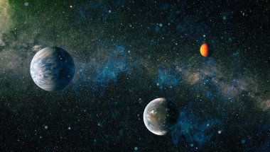 Evren kavramı arka plan. Nasa tarafından döşenmiş bu görüntü unsurları