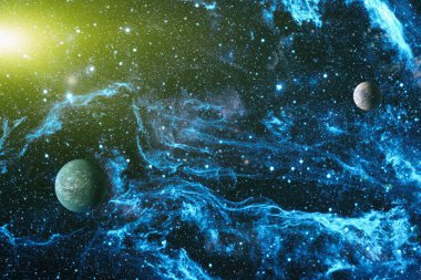 Evren kavramı arka plan. Nasa tarafından döşenmiş bu görüntü unsurları
