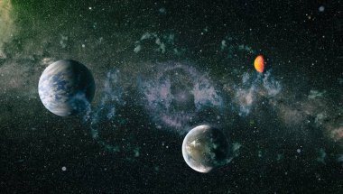 Evren kavramı arka plan. Nasa tarafından döşenmiş bu görüntü unsurları