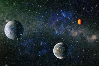 Evren kavramı arka plan. Nasa tarafından döşenmiş bu görüntü unsurları