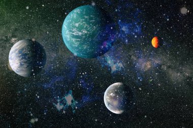 Evren kavramı arka plan. Nasa tarafından döşenmiş bu görüntü unsurları