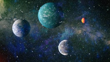 Evren kavramı arka plan. Nasa tarafından döşenmiş bu görüntü unsurları