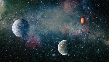 Evren kavramı arka plan. Nasa tarafından döşenmiş bu görüntü unsurları