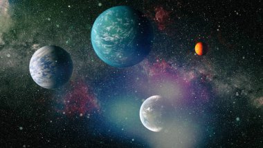 Evren kavramı arka plan. Nasa tarafından döşenmiş bu görüntü unsurları