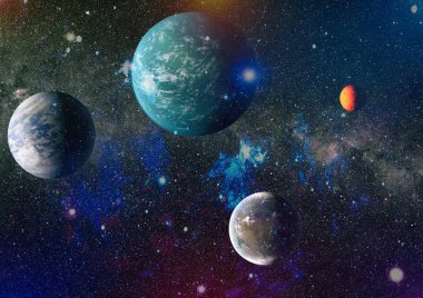 Evren kavramı arka plan. Nasa tarafından döşenmiş bu görüntü unsurları