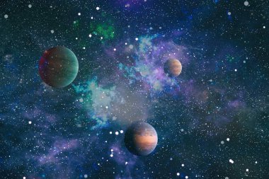 Patlama süpernovası. Parlak Yıldız Nebulası. Uzak galaksi. Soyut görüntü. Bu görüntünün elementleri NASA tarafından desteklenmektedir.