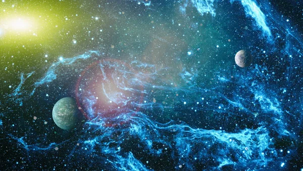 Evren Kavramı Arka Plan Nasa Tarafından Döşenmiş Görüntü Unsurları — Stok fotoğraf