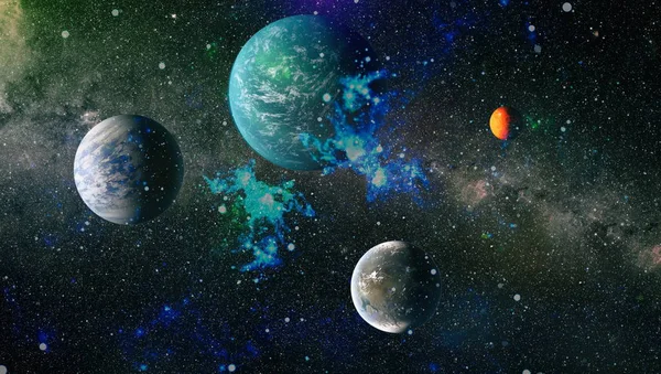 Вибухова Наднова Яскрава Зоряна Туманність Далекі Галактики Абстрактний Образ Елементи — стокове фото