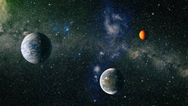 Patlama süpernovası. Parlak Yıldız Nebulası. Uzak galaksi. Soyut görüntü. Bu görüntünün elementleri NASA tarafından desteklenmektedir.