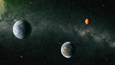 Patlama süpernovası. Parlak Yıldız Nebulası. Uzak galaksi. Soyut görüntü. Bu görüntünün elementleri NASA tarafından desteklenmektedir.