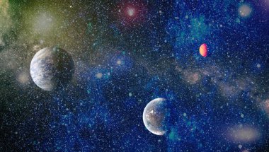 Patlama süpernovası. Parlak Yıldız Nebulası. Uzak galaksi. Soyut görüntü. Bu görüntünün elementleri NASA tarafından desteklenmektedir.