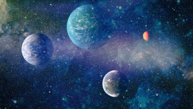 Patlama süpernovası. Parlak Yıldız Nebulası. Uzak galaksi. Soyut görüntü. Bu görüntünün elementleri NASA tarafından desteklenmektedir.