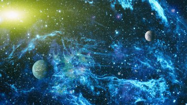 Patlama süpernovası. Parlak Yıldız Nebulası. Uzak galaksi. Soyut görüntü. Bu görüntünün elementleri NASA tarafından desteklenmektedir.