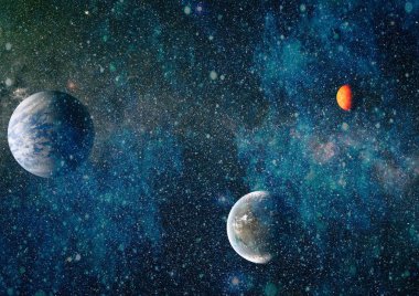 Patlama süpernovası. Parlak Yıldız Nebulası. Uzak galaksi. Soyut görüntü. Bu görüntünün elementleri NASA tarafından desteklenmektedir.