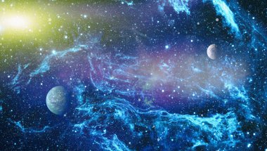 Patlama süpernovası. Parlak Yıldız Nebulası. Uzak galaksi. Soyut görüntü. Bu görüntünün elementleri NASA tarafından desteklenmektedir.