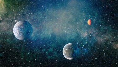 Patlama süpernovası. Parlak Yıldız Nebulası. Uzak galaksi. Soyut görüntü. Bu görüntünün elementleri NASA tarafından desteklenmektedir.