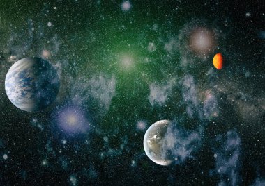 Patlama süpernovası. Parlak Yıldız Nebulası. Uzak galaksi. Soyut görüntü. Bu görüntünün elementleri NASA tarafından desteklenmektedir.