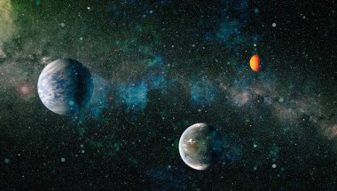 Patlama süpernovası. Parlak Yıldız Nebulası. Uzak galaksi. Soyut görüntü. Bu görüntünün elementleri NASA tarafından desteklenmektedir.