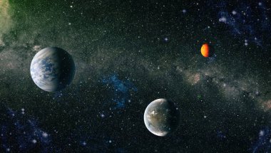 Patlama süpernovası. Parlak Yıldız Nebulası. Uzak galaksi. Soyut görüntü. Bu görüntünün elementleri NASA tarafından desteklenmektedir.