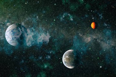 Patlama süpernovası. Parlak Yıldız Nebulası. Uzak galaksi. Soyut görüntü. Bu görüntünün elementleri NASA tarafından desteklenmektedir.