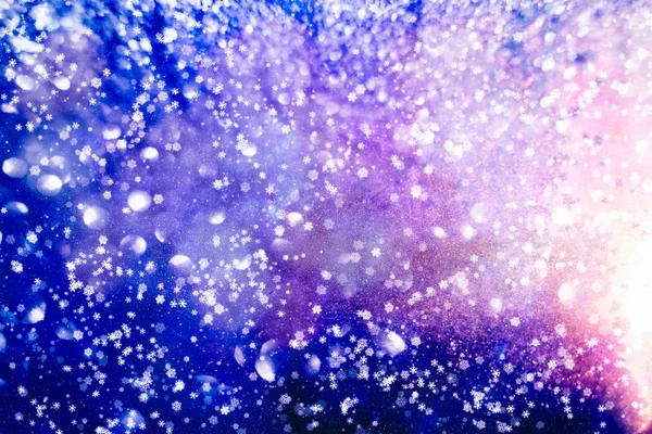 Télen Kék Esik Hópehely Téli Üdülés Háttér Kellemes Karácsonyi Ünnepeket — Stock Fotó