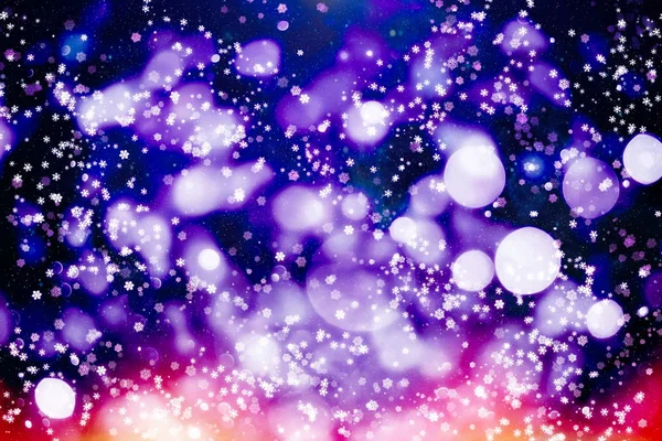 Vinter Blå Himmel Med Fallande Snö Snöflinga Holiday Vintern Bakgrund — Stockfoto