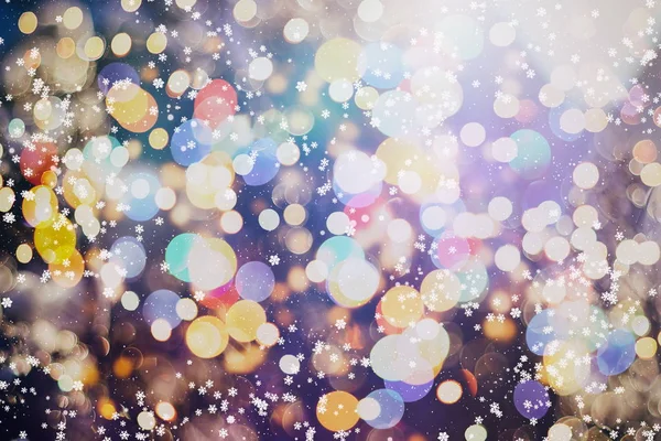 Abstracte Achtergrond Wazig Gele Lichten Met Bokeh Effect Nieuwjaar 2019 — Stockfoto