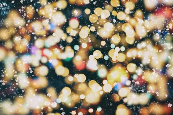 Noel Işığı Arka Planı Parlak Tatil Arkaplanı Yanıp Sönen Yıldızlarla — Stok fotoğraf