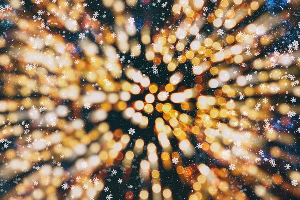 Fundo Luz Natal Fundo Brilhante Férias Contexto Desfocado Com Estrelas — Fotografia de Stock