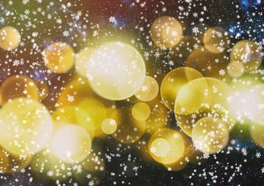 Arka ışık Bokeh plan. Kış tatil arka plan.