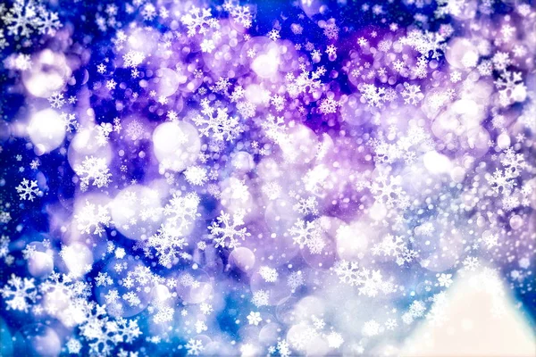 Weihnachten Licht Hintergrund Feiertagsglühende Kulisse Defokussierter Hintergrund Mit Blinkenden Sternen — Stockfoto