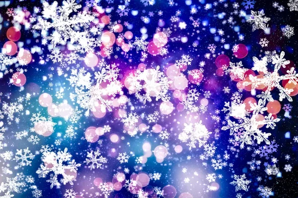 Weihnachten Licht Hintergrund Feiertagsglühende Kulisse Defokussierter Hintergrund Mit Blinkenden Sternen — Stockfoto