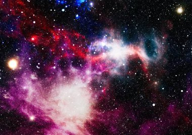 Uzaydaki gezegenler, yıldızlar ve galaksiler uzay keşiflerinin güzelliğini gösteriyor. NASA tarafından döşenmiş elementler