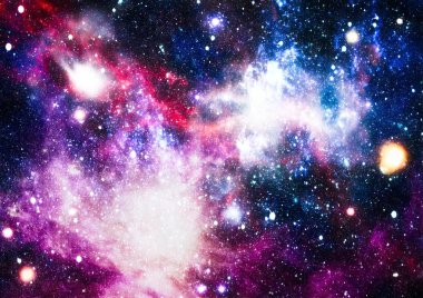 Uzaydaki gezegenler, yıldızlar ve galaksiler uzay keşiflerinin güzelliğini gösteriyor. NASA tarafından döşenmiş elementler