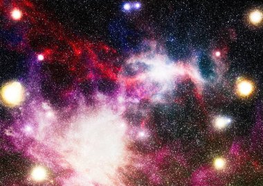 Uzaydaki gezegenler, yıldızlar ve galaksiler uzay keşiflerinin güzelliğini gösteriyor. NASA tarafından döşenmiş elementler