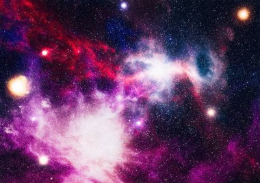 Uzaydaki gezegenler, yıldızlar ve galaksiler uzay keşiflerinin güzelliğini gösteriyor. NASA tarafından döşenmiş elementler