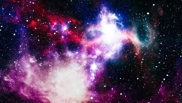 Ljusa Stjärnor Nebulosa Avlägsen Galax Abstrakt Bild Delar Denna Bild — Stockfoto