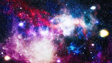 Uzaydaki gezegenler, yıldızlar ve galaksiler uzay keşiflerinin güzelliğini gösteriyor. NASA tarafından döşenmiş elementler