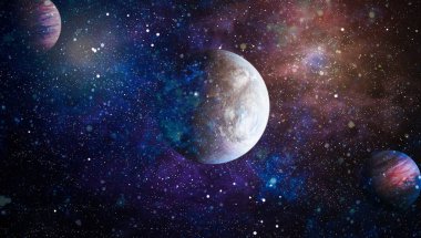 birçok ışık yılı uzakta dünya derin uzayda yıldız alanı. Bu görüntü nasa tarafından döşenmiş unsurları