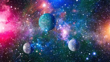 birçok ışık yılı uzakta dünya derin uzayda yıldız alanı. Bu görüntü nasa tarafından döşenmiş unsurları