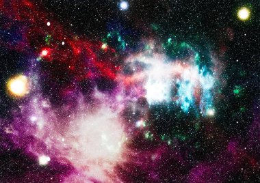 birçok ışık yılı uzakta dünya derin uzayda yıldız alanı. Bu görüntü nasa tarafından döşenmiş unsurları