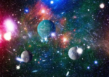 birçok ışık yılı uzakta dünya derin uzayda yıldız alanı. Bu görüntü nasa tarafından döşenmiş unsurları