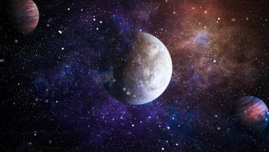 birçok ışık yılı uzakta dünya derin uzayda yıldız alanı. Bu görüntü nasa tarafından döşenmiş unsurları