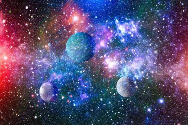 birçok ışık yılı uzakta dünya derin uzayda yıldız alanı. Bu görüntü nasa tarafından döşenmiş unsurları