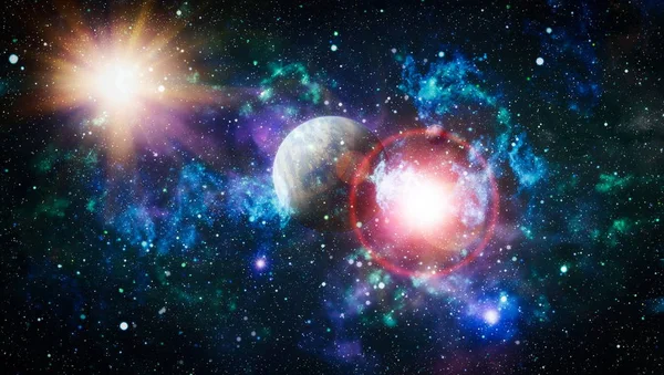 Tähtikenttä Ulkoavaruudessa Monta Valovuotta Kaukana Maasta Elementit Tämän Kuvan Kalustettu — kuvapankkivalokuva