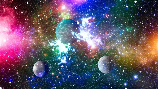 Alan Arka Plan Soyut Gece Gökyüzünde Yıldızlar Bulutsu Nasa Tarafından — Stok fotoğraf