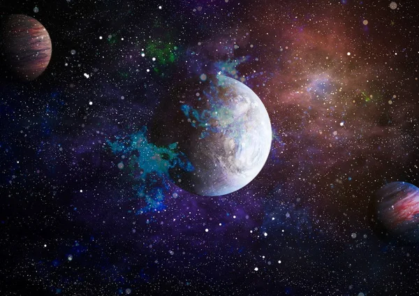 Fundo Espaço Abstrato Céu Noturno Com Estrelas Nebulosa Elementos Desta — Fotografia de Stock